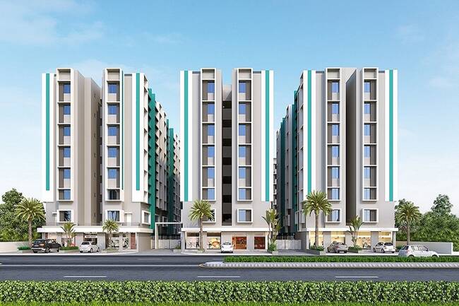 Vraj Galaxy Apartment – Elevation Image