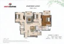 3 BHK Flat in Hero Homes Mohali, Sector 88