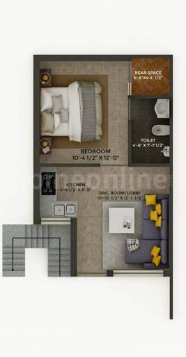 1 BHK BUILDER FLOOR 55 sq- yd in Sector 126